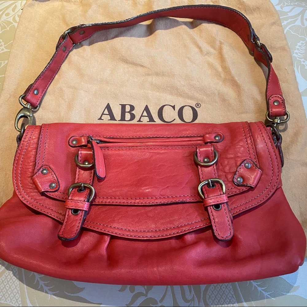 Abaco Red Leather Shoulder Bag